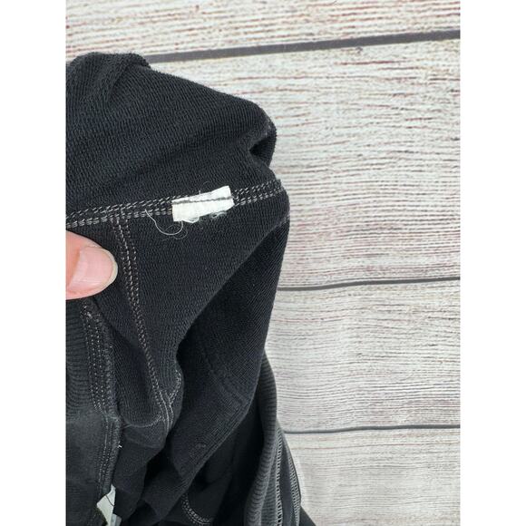 Athleta Contrast Stitch Floral Wide Leg Sweat Pants Womens Medium Black - Picture 8 of 10